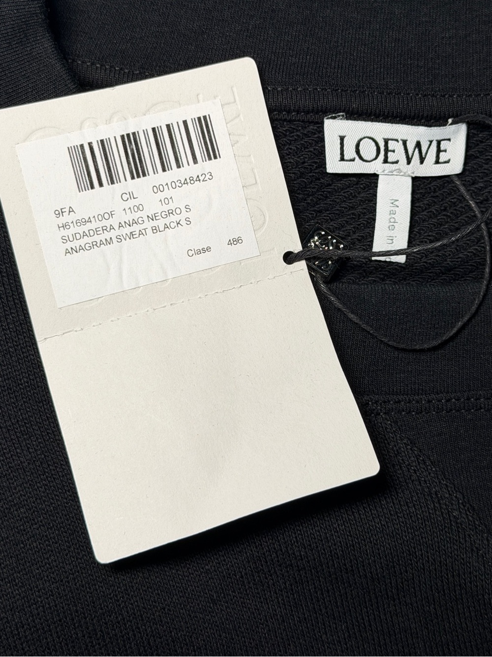 Loewe Black Anagram Logo Crewneck Men’s Sweatshirt - Picture 4 of 4